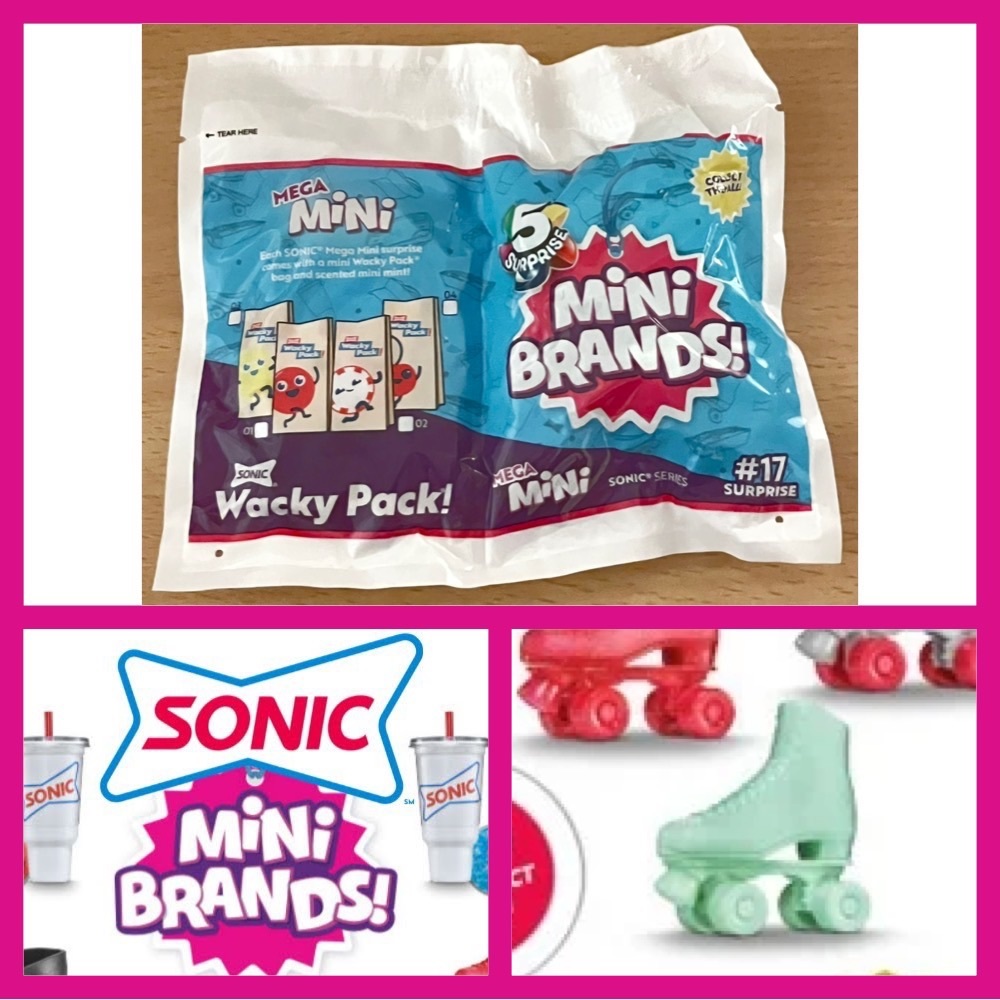 NWT #17 Sonic Mini Brands Glow in the Dark Skate Zuru Toys Mega Mini Size 17
